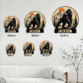 Gorilla metal sign size guide showing options from 8 by 8 inches through 24 by 24 inches
