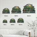 Succulent garden metal sign size guide showing multiple square size options in a home decor setting