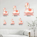 Alpaca metal sign size guide showing available dimensions from 8x8 inches to 24x24 inches
