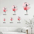 Ballerina metal sign size guide showing available 8, 10, 12, 14, 18, and 24 inch options