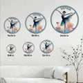Ballet metal sign size guide showing available round sizes from 8 by 8 to 24 by 24 inches