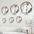 Rabbit metal sign size guide showing six available square size options