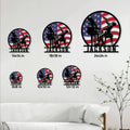 Piano wall sign size guide displaying six square size options from 8 by 8 to 24 by 24 inches