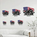 Snowmobile metal sign size guide showing 8x8, 10x10, 12x12, 14x14, 18x18, and 24x24 inch options