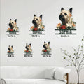 Cairn Terrier metal sign size guide showing six available square size options