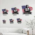 Knights Templar metal sign size guide showing square options from 8 by 8 to 24 by 24 inches