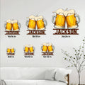 Beer metal sign shown in multiple size options ranging from 8 by 8 inches to 24 by 24 inches