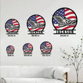 Running shoe metal sign size guide displaying six available square dimensions from 8 to 24 inches