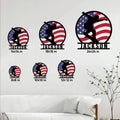 Skateboarding metal sign size guide showing square size options from 8 by 8 to 24 by 24 inches