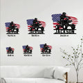 ATV metal sign size guide showing available square sizes from 8 by 8 inches to 24 by 24 inches