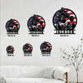 ATV metal sign size guide showing 8, 10, 12, 14, 18, and 24 inch options
