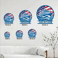 Cruise ship metal sign size guide showing six available square dimensions