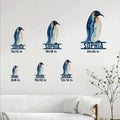 Penguin metal sign size guide showing available 8, 10, 12, 14, 18, and 24 inch options