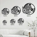 Zebra metal sign size guide showing available sizes from 8 by 8 to 24 by 24 inches
