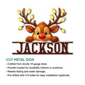 Feature graphic showing a cheerful light-up antler reindeer design on a cut metal sign