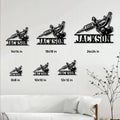 Tattoo artist metal sign shown in multiple size options from 8 by 8 to 24 by 24 inches