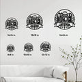 Photographer camera sign shown in multiple size options from 8 by 8 to 24 by 24 inches