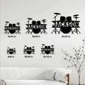 Drum kit metal sign size guide showing available square sizes from 8 by 8 to 24 by 24 inches