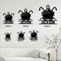 Coal miner sign size guide showing six square size options from 8x8 to 24x24 inches
