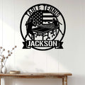 Table tennis wall decor displayed on a light wood wall above a console table