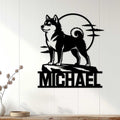 Shiba Inu wall sign displayed against white paneling as stylish dog lover home decor