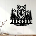 Fox wall decor displayed on a light wood-paneled wall in a cozy home setting
