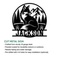 Fox metal sign feature guide showing the woodland wildlife design as a cut metal wall accent