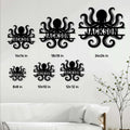 Octopus metal sign size guide showing available dimensions from 8 by 8 to 24 by 24 inches