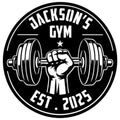 Custom weightlifting metal sign featuring a raised fist gripping a barbell inside a bold gym emblem
