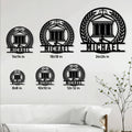Lawyer sign size guide displaying multiple square dimensions from 8 by 8 to 24 by 24 inches