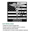 Nurse metal sign feature graphic highlighting the cut metal design and indoor or outdoor display use