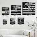 Nurse metal sign size guide showing square display options from 8 by 8 inches to 24 by 24 inches