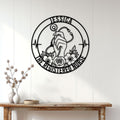 Nurse wall sign displayed on a white paneled wall above a console table in a bright home interior