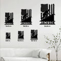 Roofer metal sign size guide showing available square dimensions from 8 by 8 to 24 by 24 inches