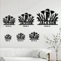 Plumber metal sign size guide displaying six available square sizes from 8 by 8 to 24 by 24 inches