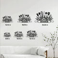 Kitchen utensil metal sign size guide showing available square dimensions from 8 by 8 to 24 by 24 inches