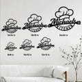 Chef kitchen metal sign shown in multiple size options for different wall decor spaces