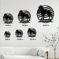 Curly Coated Retriever metal sign size guide showing six available square size options