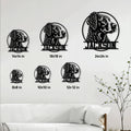 Curly Coated Retriever metal sign shown in multiple sizes for home wall decor
