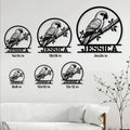 Conure metal sign size guide showing available 8, 10, 12, 14, 18, and 24 inch options