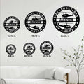 Vietnam Veteran helicopter sign shown in multiple size options on a living room wall