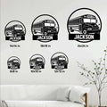 School bus metal sign size guide showing six available square size options
