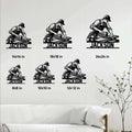 Carpenter metal sign size guide showing multiple artwork sizes from 8 by 8 to 24 by 24 inches