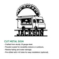 Taco food truck metal sign design shown with a cut-metal sign feature and indoor or outdoor display guidance