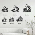 Mountain bike metal sign shown in multiple size options for a personalized cyclist decor display