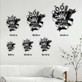 Hairstylist metal sign size guide showing 8, 10, 12, 14, 18, and 24 inch options
