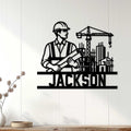 Civil engineer wall sign displayed on a light wood wall, bringing construction-themed decor to a modern room