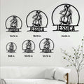 Cello metal sign size guide showing six available square dimensions