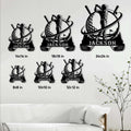 Golf metal sign size guide displaying multiple square size options in a home wall setting