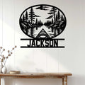 Kayak wall decor displayed on a white wood wall above a console table